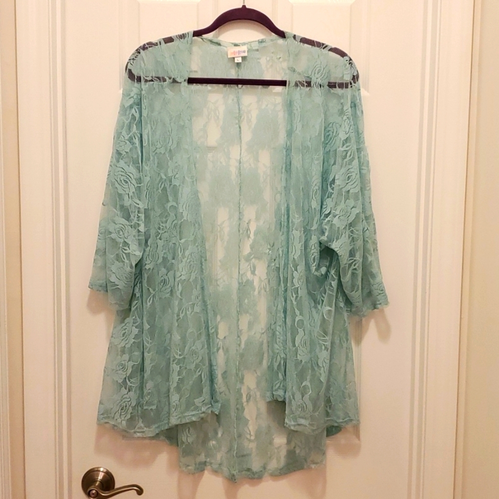 LuLaRue Lace 🌻 Handkerchief Open Cardigan Large